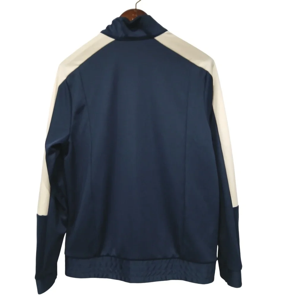 Jordan‎ Mens sz Lg Track Jacket Full Zip Navy Blue White Pitts Logo Athletic